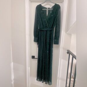 Baltic Born - Maxi Dress (New) Hunter Green / Sequin  (Size L)